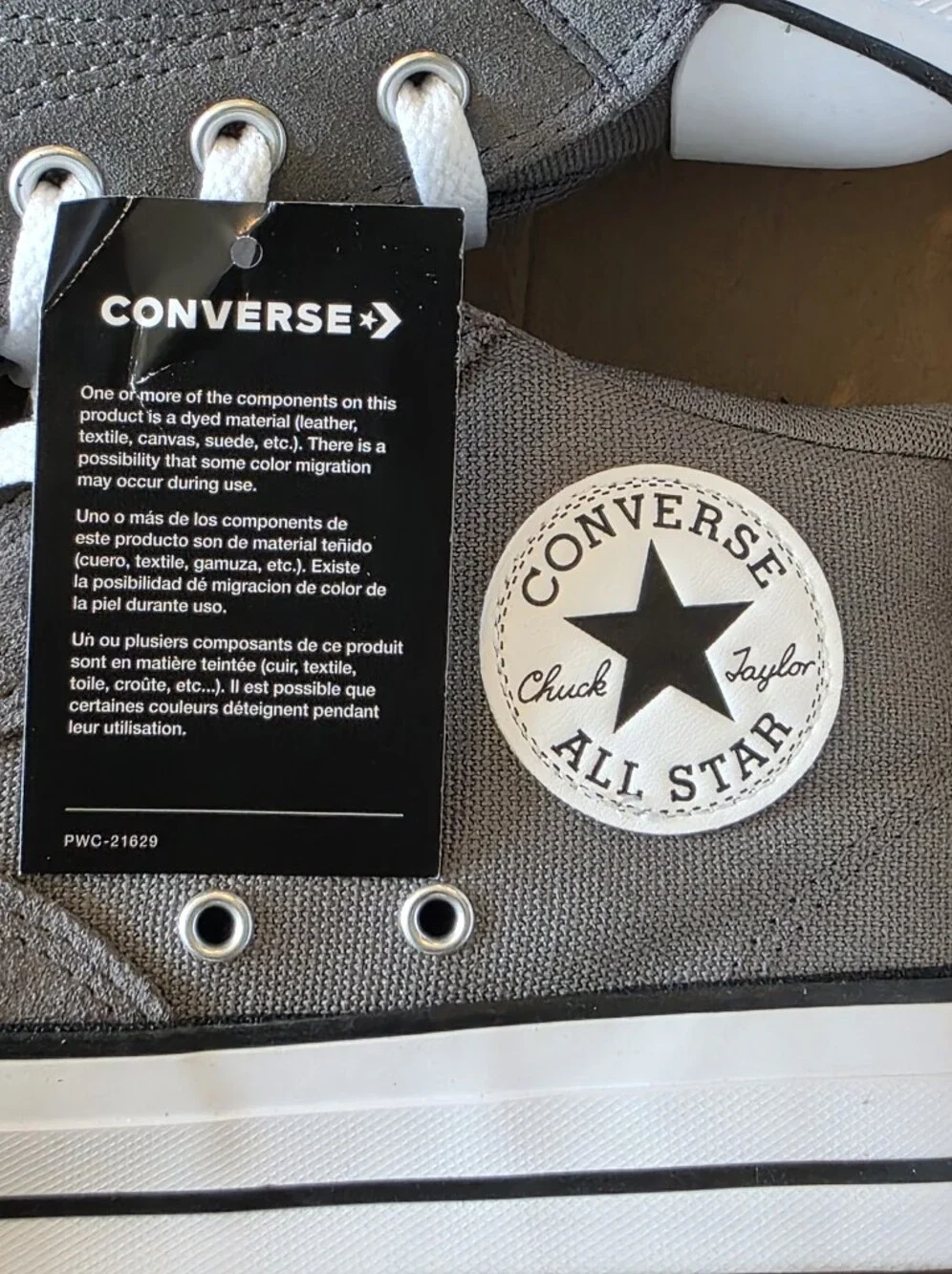 Converse Chuck Taylor All Star Malden Street Mid Grey Mens 9.5 Womens 11 A10477C